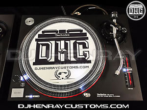 2 custom matte black Technics SL 1210 mk2's with white leds red halo/pitch leds