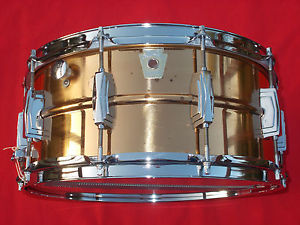 Vintage 1980s Ludwig 6.5x14 Bronze Supraphonic Snare Drum Made In Chicago Rare