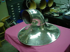 Good  CONN  Silver 20 K Sousaphone Bell  7 1/4" Receiver Neck Diameter No Res #1