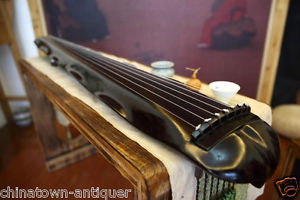 48" Professional Guqin Chinese 7-stringed zither instrument Plantain-leaf #4051