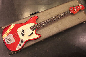 Fender USA 1970 MUSTANG BASS "Competition Red" Full Original  w/ Orig.hard case