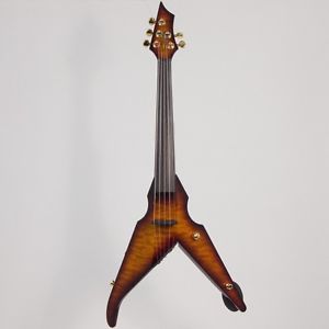 Wood Violins Viper 5-String Fretless, Tobacco Burst Burl