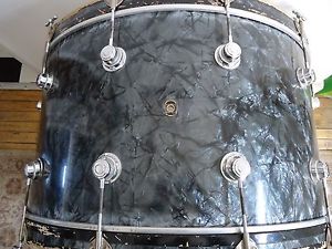 Rare Vintage George Way Concert Bass Drum 16X32 Black Diamond Pearl