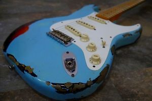 Fender Limited Edition Heavy Relic Mich Maker Daphne Blue Electric Free Shipping