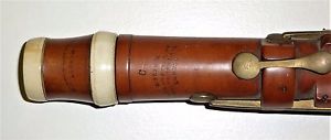Antique 13 Brass keyed English Boxwood clarinet G-FRENCH 19 LAYSTALL ST LONDON