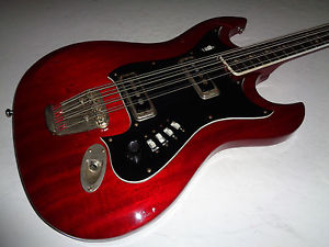 1960's Hagstrom 8 String Bass  Cherry Red  All Original  Original Case