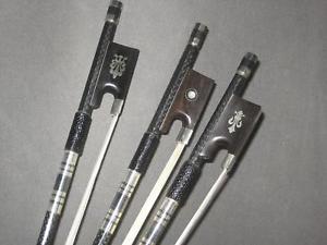 30pcs Best carbon fiber violin bow,ebony frog 4/4
