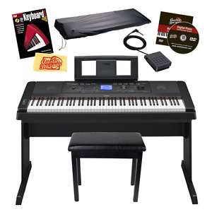 Yamaha DGX-660 88-Key Portable Grand Digital Piano Bundle Furniture-Style Bench,