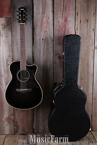 Yamaha AC1RTBLHC Concert Cutaway Acoustic Electric Guitar Hardshell Case B STOCK
