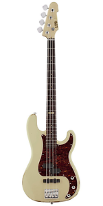 ESP LTD Tommy Stinson Signature TS-4 Bass Guitar Distressed Vintage White