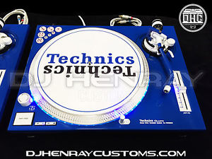 2 custom blue Technic SL1200 MK2's w intergraded dicers, Blue halos, Blue leds