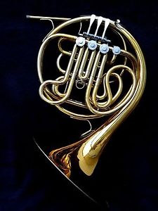 NICE GOLDPLATED CONN 10D "SYNPHONY" PROFESSIONAL FRENCH HORN  GEYER WRAP