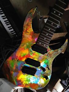 1998 IBANEZ MIJ RG7621 HOLOFLASH 7 STRING GUITAR  GOTOH TUNERS DIMARZIO PICKUPS