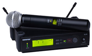 Shure SLX24/SM58 Handheld Wireless Microphone System G4 Band (470-494 MHz) NEW!