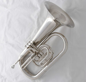 Professional JINBAO Silver Nickel Marching Euphonium Horn B-Flat Key With Case