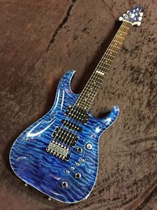 Free Shipping Used ESP ORDER HORIZON-CTM Blue Electric Guitar Good Condition