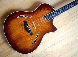 2006 Taylor T5-C2 Custom Thinline Koa Tiger Flame Top Acoustic Electric Guitar