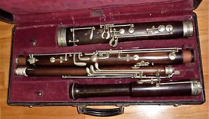 20th cent. Besson London wooden bassoon
