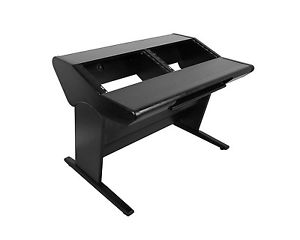Zaor Onda Mack 12 | Studio Workstation Desk with 2x6 RU | Black Finish