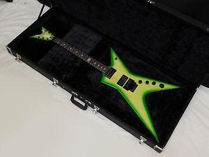 DEAN Stealth Floyd Flame Maple electric GUITAR w/ HARD CASE - DIME Slime Green