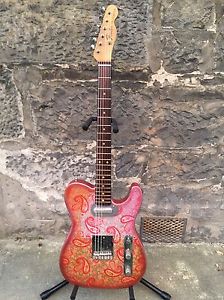 Paisley Telecaster Electric Guitar - Custom Build - 60's Wallpaper - Vintage