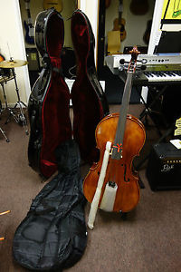 CECILIO CCO-600 CELLO COMPLETE WITH HARD AND SOFT CASES PLUS MORE