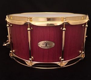 Woodland Percussion 1/2" Stave Shell 7x 14" Purple Heart snare drum New