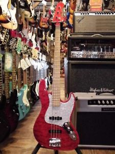 Edwards E-T-125BZ cherry Red Electric Bass Free Shipping from JAPAN