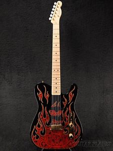 Fender USA James Burton Telecaster -Red Paisley Flames Used  w/ Hard case