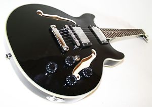 CHITARRA JAZZ BLUES SEMI ACUSTICA NERA NUOVA ED IMBALLATA