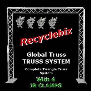Global Truss DJ Truss System  with 4 JR CLAMPS 8' x 8' & Carry Bag! In Stock!