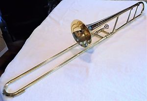 Ultra Rare Gold Plated Conn 44H Trombone- Rimless Vocabell- Dent Free- Gorgeous