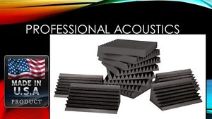 Acoustic Sound Foam kit, incl. 192 Sqft. 4-in. thick Wedge Foam and 8 Basstraps