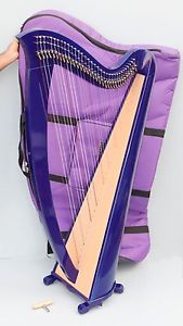 Mikel Saffron Lever Harp 34 Strings Blue with Delux Carry Bag VAT Free Delivery