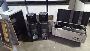 Lot of 3 x High End Systems Cyberlight Parts Units with Cases