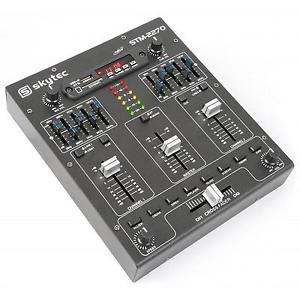 MESA DE MEZCLAS DJ EFECTOS SONIDO MEZCLADORA 4 CANALES BLUETOOTH USB SD MP3 RCA