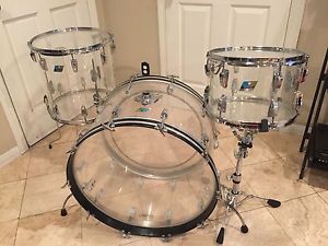 Ludwig Vistalite 1970's Clear Drums