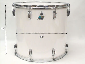 VERY RARE HUGE Ludwig 18 x 20 White Cortex Mounted Rack Tom 1979 Modular Mount