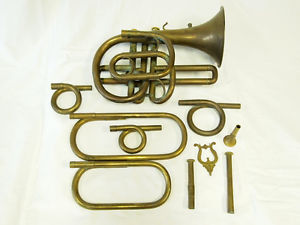 Husson & Duchêne Cornet Stolzel pre-1848 with tuning bits / Museum instrument