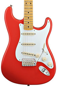Fender Classic Series 50s Stratocaster Electric Guitar, Fiesta Red, Maple (NEW)