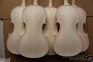 10 pcs Violin Body Flame Maple wood Spruce wood White Violin Nice Sound #3