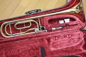 YAMAHA Xeno Trombone YSL882U Used Gold BRASS BELL LACQUER HARD Case