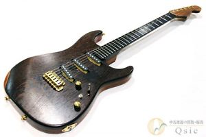 SCHECTER Premium Wood Series Walnut Wenge Used Guitar Free Shipping #g2158