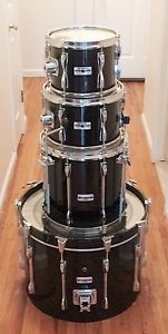 Vintage Yamaha Recording Custom 4 pc. Shell Drum Set - View Code Chart Pictured