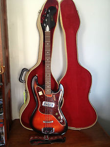 1967 Harmony H25 Bass MINT With Original Strap Case Kay Silvertone H19