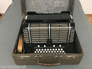 HOHNER MORINO CLUB AKKORDEON HARMONIKA MIT KOFFER ÄLTER accordion harmonica