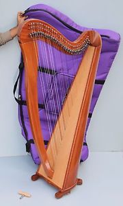 Mikel Aster 34 Strings Lever Harp, Full Levers and Carry Bag, Tax free deliver