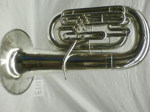Buescher 4 valve Eb Tuba in silver. Made in 1910. NO RESERVE