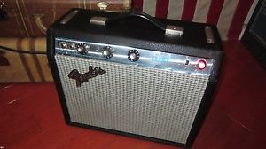 Vintage 1973 Fender Champ Electric Guitar Amplifier Silverface w/ Crate Speaker