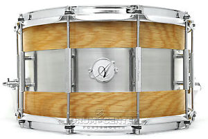 Acoutin Ply Oak/Brushed Stainless Steel Snare Drum 14x8 - ACPOKBS1480